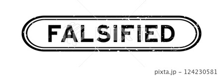 Grunge black falsified word rubber seal stamp on white background Grunge black falsified word rubber seal stamp on white background 124230581