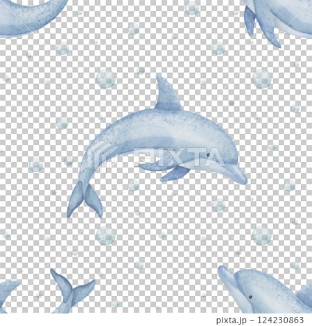 for childish wallpaper, kids textile design or baby wrapping paper 124230863