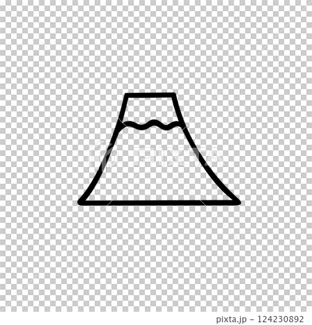 Simple mount fuji illustration material 124230892