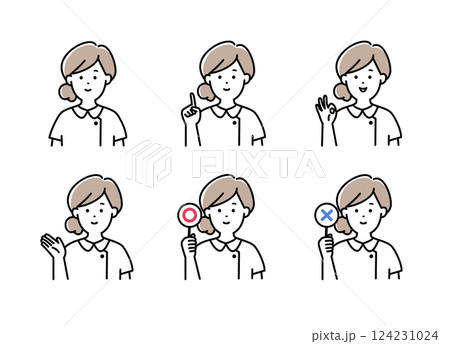 ナースの表情セット 124231024