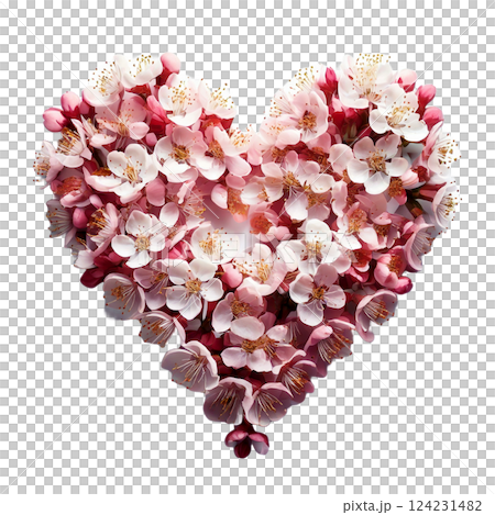 ハートの形の花束 124231482