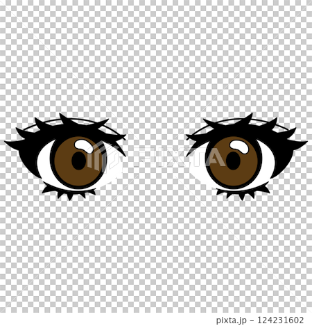 青春的眼睛_睜開的眼睛_手寫_向量素材 124231602