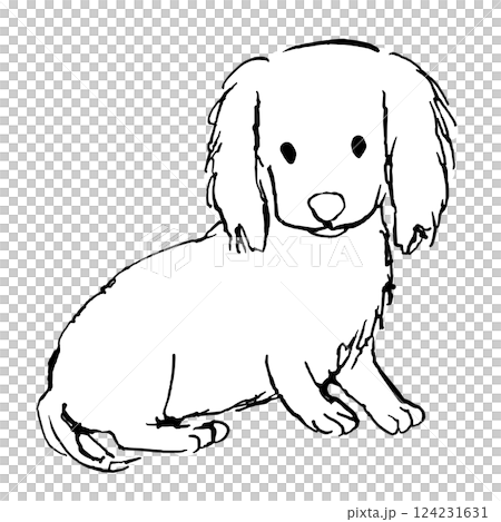 狗狗插畫：黃金獵犬小狗 124231631