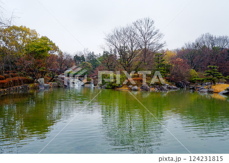 夕照の庭滝全景 夕照の庭滝全景 124231815