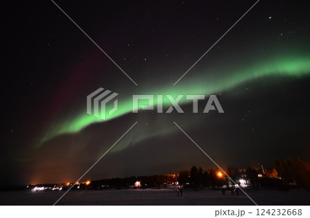Inari, Finland, is located within the Arctic Circle and has a high chance of seeing the Northern Lights. Inari, Finland, is located within the Arctic Circle and has a high chance of seeing the Northern Lights. 124232668