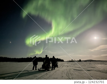 Inari, Finland, is located within the Arctic Circle and has a high chance of seeing the Northern Lights. 124232701