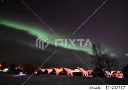 Inari, Finland, is located within the Arctic Circle and has a high chance of seeing the Northern Lights. Inari, Finland, is located within the Arctic Circle and has a high chance of seeing the Northern Lights. 124232717
