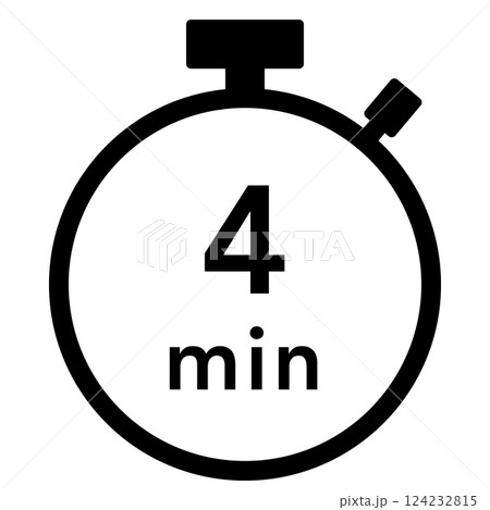 4分のストップウォッチのアイコン 4分のストップウォッチのアイコン 124232815