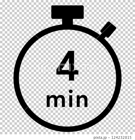 4分のストップウォッチのアイコン 4分のストップウォッチのアイコン 124232815