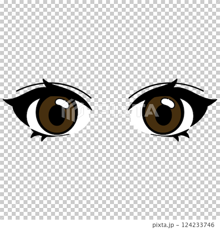 Eyes_Normal size pupils_Hand-drawn_Vector material Eyes_Normal size pupils_Hand-drawn_Vector material 124233746