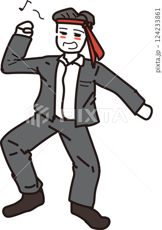 陽気な酔っ払いの男性_飲み会 124233861