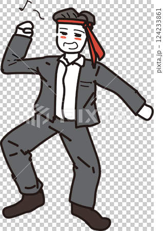 陽気な酔っ払いの男性_飲み会 124233861