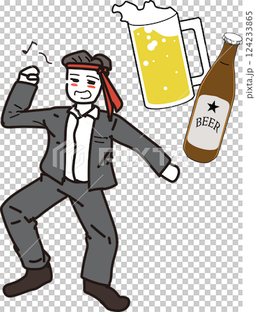 歡快的醉酒男人_飲酒派對 歡快的醉酒男人_飲酒派對 124233865