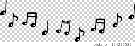 Musical notes melody line set 124235583