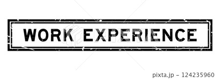 Grunge black work experience word square rubber seal stamp on white bacckground Grunge black work experience word square rubber seal stamp on white bacckground 124235960