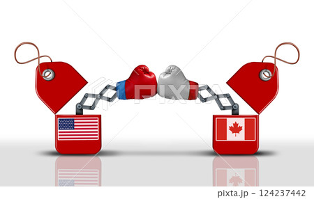 Canada US Tariff Fight Canada US Tariff Fight 124237442