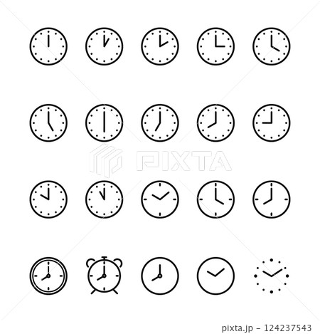シンプルな時計 セット 124237543