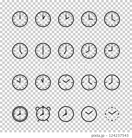 シンプルな時計 セット 124237543