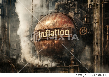 Economic Pressure Cooker Inflation Rising...のイラスト素材 [124238214] - PIXTA