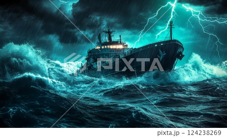 Stormy Seas Close-Up of Survival Against Ocean Waves Stormy Seas Close-Up of Survival Against Ocean Waves 124238269