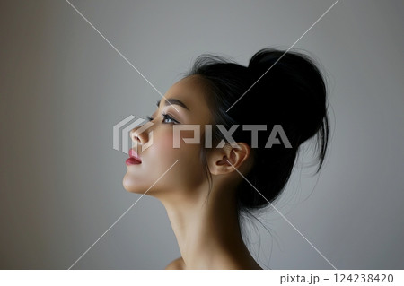 美しい肌の女性「AI生成画像」 124238420