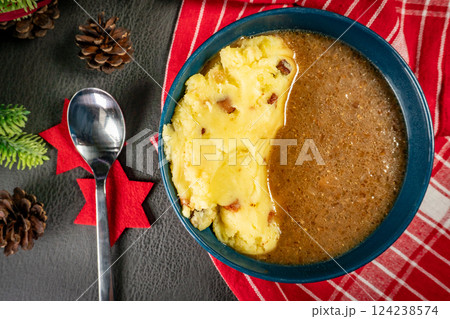 Sour soup with mushroom. Sour soup with mushroom. 124238574