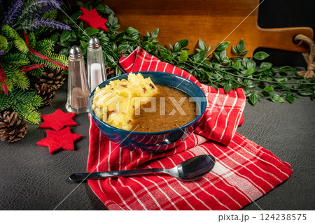 Sour soup with mushroom. Sour soup with mushroom. 124238575