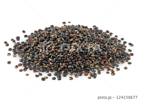 black quinoa seeds isolated on white background 124238677