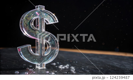 投資、ビジネス…チャンスを掴む輝き、透明感と存在感、魅力的なドルマーク 投資、ビジネス…チャンスを掴む輝き、透明感と存在感、魅力的なドルマーク 124239487