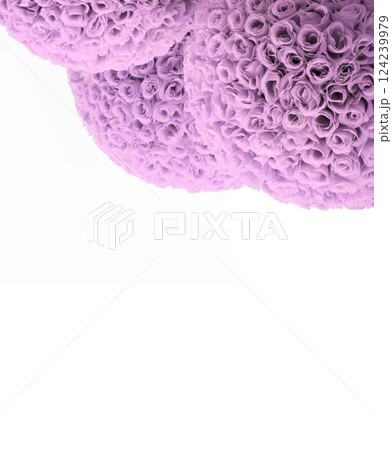 Round balls of red roses Round balls of red roses 124239979