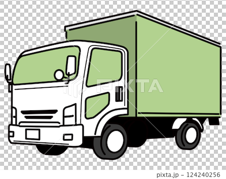 トラックのシンプルなイラスト 124240256