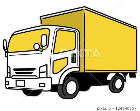 トラックのシンプルなイラスト トラックのシンプルなイラスト 124240257