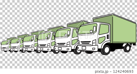 トラックのシンプルなイラスト 124240693
