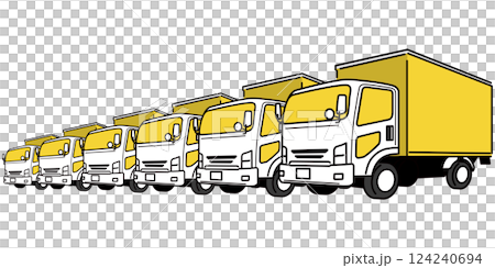 トラックのシンプルなイラスト 124240694