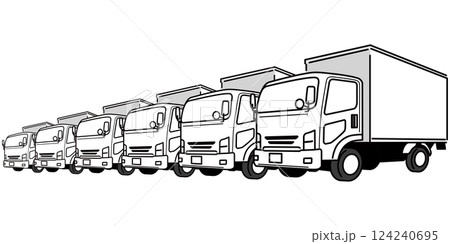 トラックのシンプルなイラスト 124240695