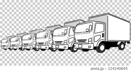 卡車的簡單圖示 卡車的簡單圖示 124240695