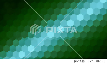 緑が織りなすスタイリッシュな六角形の緑のテクスチャ 124240768