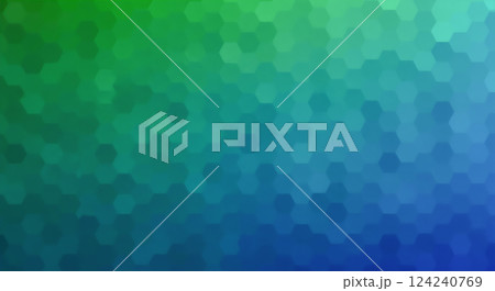 緑が織りなすスタイリッシュな六角形の緑のテクスチャ 124240769