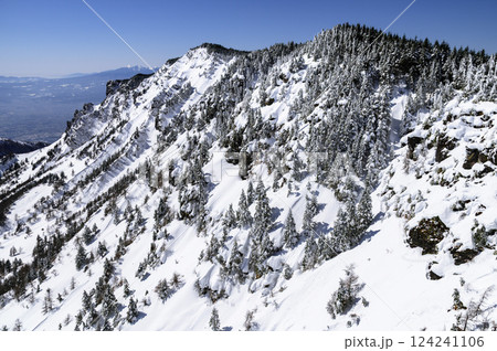 黒斑山稜線の雪景色・絶景 黒斑山稜線の雪景色・絶景 124241106