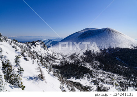 黒斑山から見る厳冬の浅間山(ガトーショコラ) 黒斑山から見る厳冬の浅間山(ガトーショコラ) 124241133