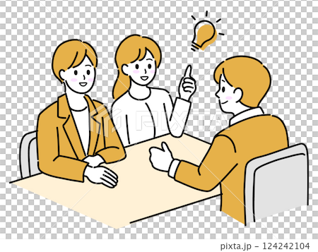 一對夫婦接受諮詢的插圖 124242104