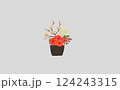 お正月の飾り花　赤系 124243315