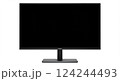 正面から見たデスクトップパソコンモニター 124244493