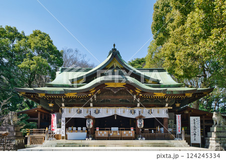 東京都杉並区 大宮八幡宮 拝殿 源頼義により建設 東京都杉並区 大宮八幡宮 拝殿 源頼義により建設 124245334