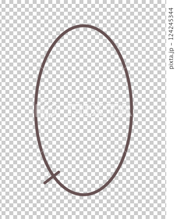 Simple ellipse speech bubble 1 (vertical) 124245344