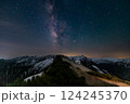 星空と北アルプスの風景 124245370