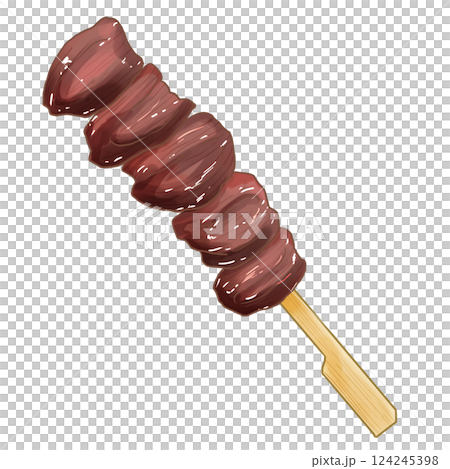 烤雞肉串心 烤雞肉串心 124245398