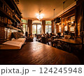 静かなカフェの一日 124245948