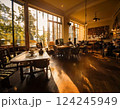 日がさす静かなカフェの午後 124245949