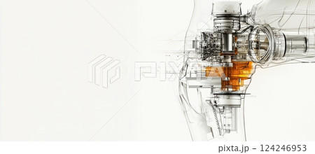 Detailed Cross Section of Hip Endoprosthesis for Medical Engineering Design 124246953